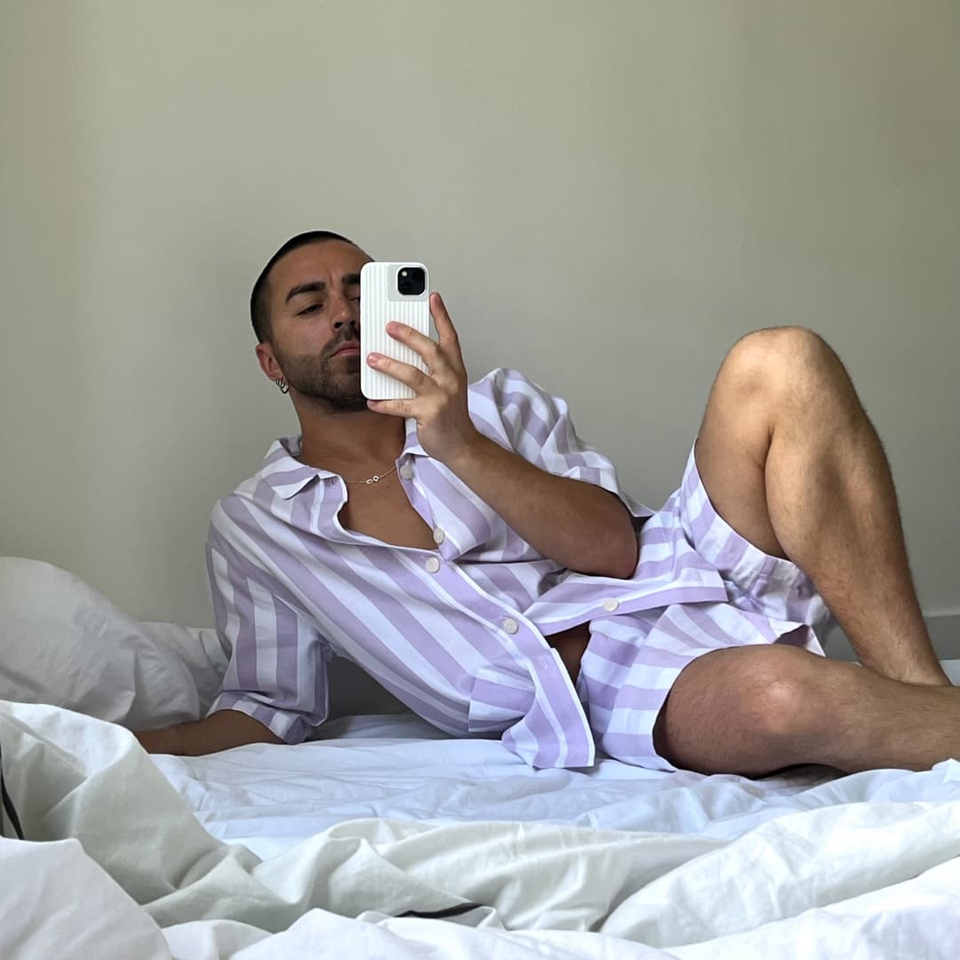 Uno Short Lavender & White