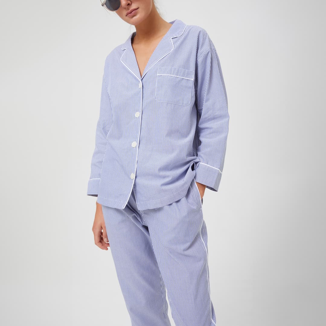 Eve Thin Stripe Blue & White
