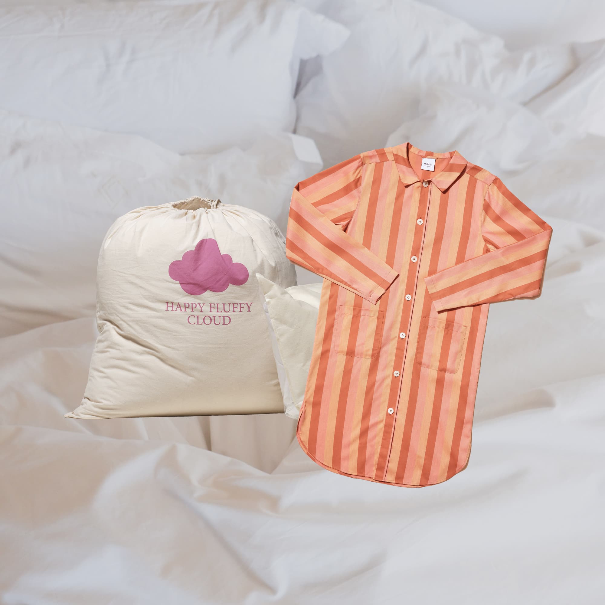 Happy Fluffy Cloud Package Midifluff Double duvet & Nufferton - Uno Nightshirt
