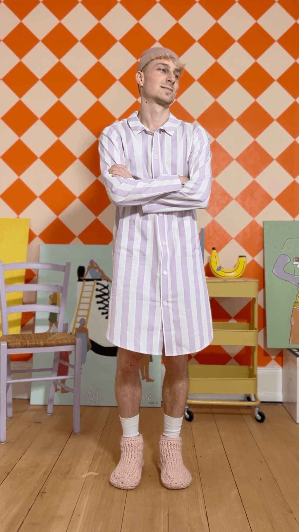 Uno Nightshirt Lavender & White